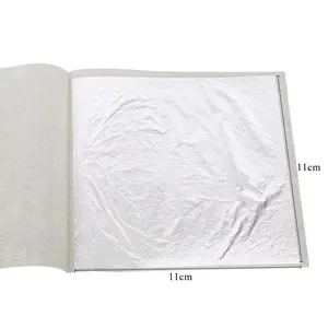 Genuine Edible Silver Leaf Sheets For Food Decoration Art 11 X 11 cm Silver Foil Paper