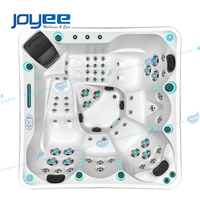 JOYEE Bain à remous extérieur 5 personnes en promotion avec système de contrôle Balboa, spa de massage en acrylique Ariestech pour jardin, hôtel, terrasse