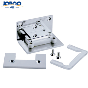Joboo ZB702 Stain Nickel Solid Brass <strong>Wall</strong> Mount Straight Series Framed Pivot Hinge <strong>Shower</strong> Enclosure With Offset Back <strong>Plate</strong> - Product Image 2