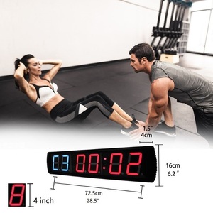 Interior grande 4 pulgadas 6 dígitos LED cuenta regresiva intervalo Digital gimnasio temporizador ejercicio <span class=keywords><strong>Tabata</strong></span> Fitness Countup <span class=keywords><strong>cronómetro</strong></span> reloj - Product Image 2