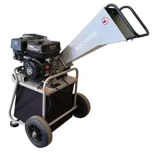 Home yard use 50mm chipping capacity 7hp petrol power small wood chipper machine/wood chipper shredder with CE EPA