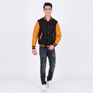 Chaqueta Varsity de Béisbol de Invierno con Logotipo Personalizado del Fabricante a Bajo Precio, 100% Algodón, de Alta Calidad, Transpirable, Bordada para Hombre - Product Image 1