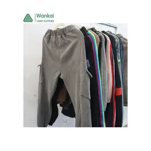 CwanCkai barato y elegante invierno paños usados para niños, Popular Ukay balas niños usados Jogger pantalones marca paquete proveedor