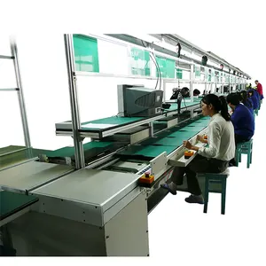 Antistatic workbench food beverage processing belt assembly conveyors line for mini PC