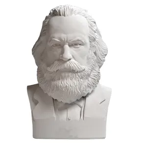 Custom Resin figurine cast large Karl Marx bust like portrait character sculpture decor 2022