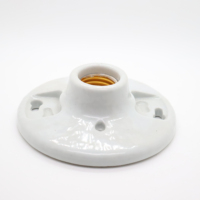 Douille de lampe E27 en céramique de 4 1/2 pouces, support d'ampoule électrique en porcelaine pour plafond, base d'ampoule Fuzhou, garantie de 2 ans