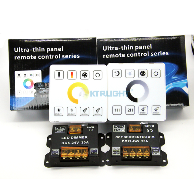 CCT COB Strip LED Light Controller RF Dimmer 24V 12V Flexible FOB COB Tape Warm White 2700-6500K Color Dimmer Controller