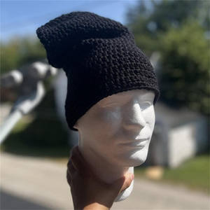 Chapeau de Noël pour femmes et hommes, costume de cosplay, <span class=keywords><strong>pompon</strong></span>, chapeau de Père Noël, chapeau à longue queue, mode vintage, chapeau en crochet - Product Image 4
