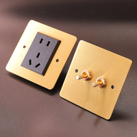 Interrupteur à bascule moleté de type 86 à motif antique personnalisable, prise rétro 16A avec panneau métallique, ensemble d'interrupteurs et plaque d'interrupteur pour villa