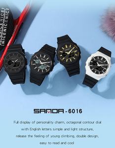 SANDA 6016 nueva moda 2022 de lujo Casual relojes deporte impermeable cuarzo reloj de pulsera Digital estilo <span class=keywords><strong>G</strong></span> <span class=keywords><strong>Shock</strong></span>, relojes de las mujeres - Product Image 6