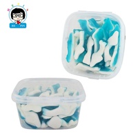 Fabriek Direct 5G Blauwe En Witte Haai Diervormige Gummy Snoepjes Fruitige Smaak Bulk Gummy