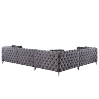 Modernes Chesterfield Schnitts ofa Modernes Leder Samt Deep Seat Couch Wohnzimmer Sofas Königsblau Schnitts ofa Set