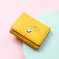 Dompet Pendek Wanita Motif Hewan Lucu, Lipat Tiga, Tas Fashion, Dompet Kartu Kecil
