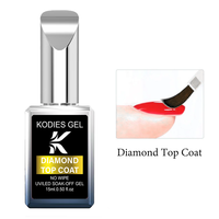 KODIES-Vernis à ongles gel super brillant, avec couche de finition diamantée, sans essuyage, logo personnalisé/marque privée, OEM