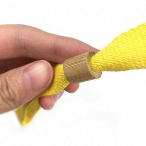 Bracelet en tissu écologique personnalisé pour festival, bracelet en bambou durable avec fermeture écologique - Product Image 3