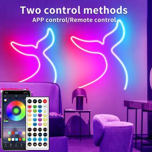 Guirlandes lumineuses intelligentes RGB PVC 5050 SMD 220V 110V 100M / Bandes LED étanches Wi-Fi IP65 avec application et télécommande, à intensité variable - Product Image 2