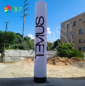 Décoration de fête de carnaval <span class=keywords><strong>pas</strong></span> chère, modèle de corne gonflable avec lumière, colonnes LED gonflables artistiques personnalisées pour la scène - Product Image 2