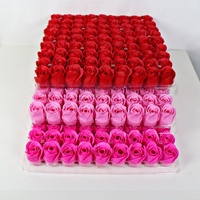 LUYI Fabriek Groothandel 81 Stuks/Doos Handgemaakte Kunstmatige Zeeprozen Bloemknoppen Cadeaubox Bloemige Geur Moederdag Bruidsdag