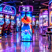 Machine d'arcade de boxe à monnayeur, jeu de force de frappe avec armoire lumineuse LED, idéale pour centres commerciaux et salles de jeux - Offre Spéciale