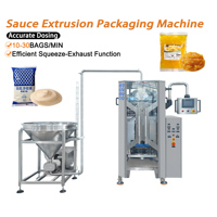 Machine d'emballage automatique de sauces 10-30 BPM avec pompe doseuse à rotor pour confiture, ketchup, pâte et sauces à haute viscosité