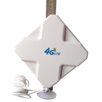Antenne panneau omnidirectionnelle LTE 4 GHz 700-2700 MHz à double polarisation 30 dBi avec 2 connecteurs SMA et câble RG174 de 3 mètres