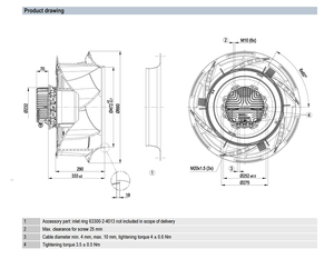 พัดลมแบบแรงเหวี่ยง EBM-PAPST รุ่น R3G630-RB21-61/S01 EC  สำหรับงานอุตสาหกรรม  ให้การไหลเวียนของอากาศสูง  โซลูชั่นระบบระบายอากาศ HVAC - Product Image 4