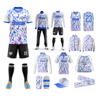 Maillots de football en polyester 100% sublimé, ensembles de maillots de football personnalisés pour hommes, uniformes de football pour équipe