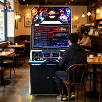 Borne d'arcade de 32 pouces pour jeux de combat, avec Pandora Box 3D, machine de jeu vidéo 2 joueurs à monnayeur pour centre commercial et bar