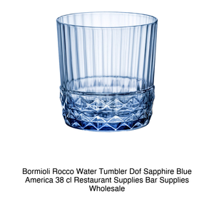 Verre à eau DOF 38 cl Bleu Saphir America' H 9,2 cm Ø 8,8 cm Bormioli Rocco - Product Image 2