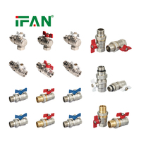 Robinet à boisseau sphérique en laiton IFAN PN40 1/2" 3/4" 1" BSP NPT, raccord de plomberie pour l'eau