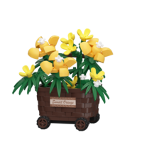 Best-seller Flower Carriage Collection Gift Box Edition Series 143 pièces en plastique micro-particules blocs de construction jouet éducatif