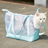 Sac de transport pour chat pliable et respirant, nouveau design, sac de transport pour animaux de compagnie à côtés souples, sacs de voyage pour chien pour siège de voiture, accessoires pour animaux de compagnie