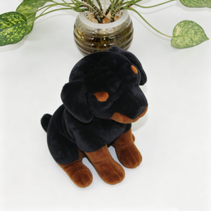 Peluche de Rottweiler personalizado, peluche de perro Rottweiler, peluche de perro negro y marrón, peluche de perro realista, animal de peluche Rottweiler - Product Image 3