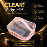 Sac de toilette moderne pliable résistant à l'eau en PU, grande capacité, fermeture éclair, trousse de maquillage