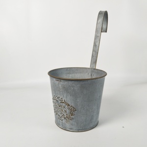 Pots suspendus en métal galvanisé de style cowboy de campagne <span class=keywords><strong>Support</strong></span> Logo personnalisé et utilisation de couleur personnalisée pour clôture de jardin de balcon - Product Image 5