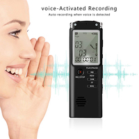 Fonction horloge 1536KBPs 8GB16GB Activé Par la Voix Enregistrement Automatique Enregistreur Audio Numérique