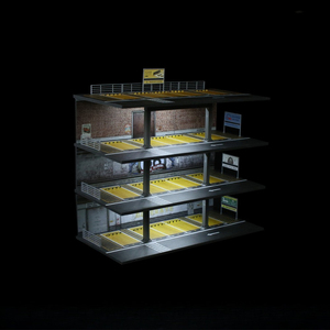 <span class=keywords><strong>Garage</strong></span> de stationnement simulé à quatre étages, modèle de scène de stationnement à l'échelle 1:64, modèle de <span class=keywords><strong>voiture</strong></span> anti-poussière, <span class=keywords><strong>rangement</strong></span> et présentoir pour modèles de voitures - Product Image 4