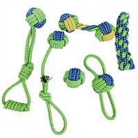 Ensemble de jouets en corde pour chien en caoutchouc, jouets à mâcher en forme d'os pour la lutte de traction, soulagement de l'anxiété, pour mâcheurs agressifs, entraînement de morsure pour chiots, fournitures pour animaux de compagnie