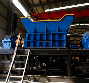 Broyeur de déchets industriels, broyeur de bouteilles <span class=keywords><strong>en</strong></span> plastique et <span class=keywords><strong>en</strong></span> <span class=keywords><strong>verre</strong></span>, broyeur à double arbre, broyeur de déchets de plastique et de tissus, broyeur de recyclage - Product Image 3