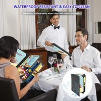Haute Qualité 8.5X11 Pouces PU Cuir Menu Livret Insert Personnalisé En Cuir Menu Couverture Titulaire pour Restaurant Hôtel Club