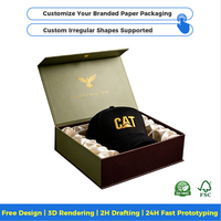 Boîte cadeau rigide en carton biodégradable haut de gamme Wins Flying avec logo personnalisé, en forme de livre, gaufrée, fermeture magnétique, éponge portable