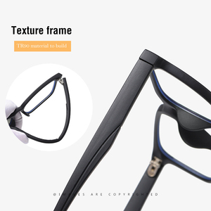 Anti-lumière bleue fille lunettes pour Prescription haute qualité 7 11 <span class=keywords><strong>12</strong></span> <span class=keywords><strong>ans</strong></span> TR90 Rectangle noir métal charnière garçon enfants - Product Image 4