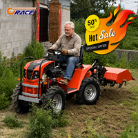 Tracteur agricole multifonctionnel Grace Mini 4WD avec moteur diesel PTO et pompe