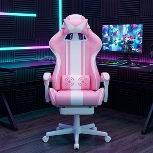 Venta al por mayor popular Rosa Silla <span class=keywords><strong>Gamer</strong></span> PU cuero PC ordenador Juegos sillas cómodo Gaming Silla de <span class=keywords><strong>escritorio</strong></span> <span class=keywords><strong>para</strong></span> las <span class=keywords><strong>niñas</strong></span> - Product Image 3