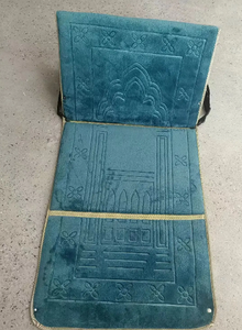 Moda islamico tappeto da preghiera pieghevole Sajadah viaggio musulmano all'ingrosso da preghiera tappetino in pile di poliestere quadrato Non tessuto della moschea - Product Image 5