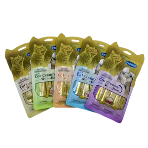 Cat Snack Liquid Großhandel Verschiedene Geschmacks richtungen Cat Wet <span class=keywords><strong>Food</strong></span> 75g(15g * 5) Strip High Protein Cat Creamy Treats - Product Image 4