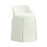 Chaise de maquillage rembourrée en tissu à imprimé floral pour dressing, avec jupe décorative, en bois, pour chambre à coucher, idéale pour les petits espaces - Grande vente