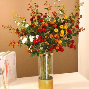 Ramo de flores artificiales de seda de alta simulación, arreglo de flores secas para decoración del hogar y bodas - Product Image 2