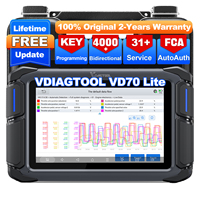VD70Lite Scanner de diagnostic universel Outil de programmation de clés Outils de diagnostic 2 ans d'assistance OBD2 Affichage LED Véhicules multi-marques