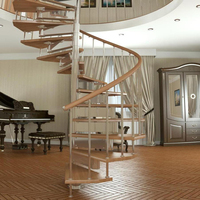 Escalier en colimaçon Prima pour villa intérieure, luxe moderne, en acier commercial durable, sur mesure, haut de gamme, avec main courante, escalier circulaire à plateforme